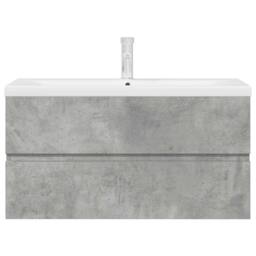 Berkfield Home Durable 2 Piece Bathroom Furniture Set Concrete Grey Engineered Wood - thumbnail 4