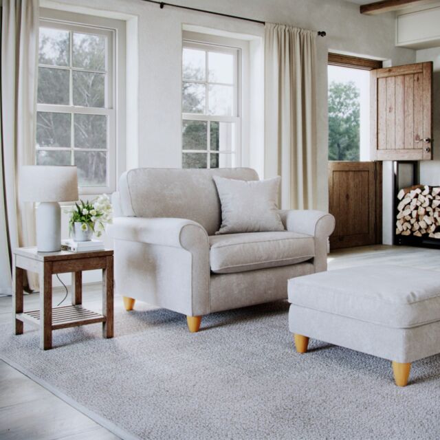 The Great Sofa Company Flora Snuggle Chair Glory Pearl in Light Beige - image 1