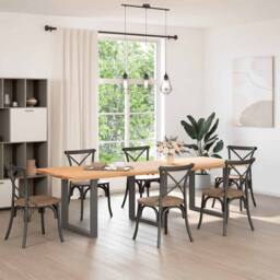 Berkfield Home Coffee Table Legs U-Shaped 3 pcs Anthracite 90x(72-73) cm Steel in Dark Grey - thumbnail 2