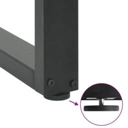 Berkfield Home Coffee Table Legs U-Shaped 3 pcs Anthracite 90x(72-73) cm Steel in Dark Grey - thumbnail 9