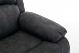 FURNITURE ONE Recliner Sofa Set, Leathaire Fabric Manual Recliner Sofa Suite - 3+1 Seater Set in Dark Grey - Size: 1 Pack - thumbnail 6
