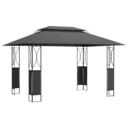 Berkfield Home Gazebo with Roof Anthracite 400x300x270 cm Steel in Black - Size: 400 x 300 x 270 cm - thumbnail 2