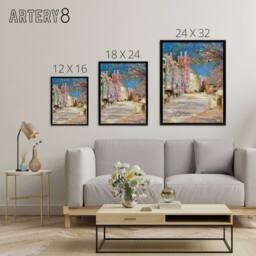 "Artery8 Bannister Boston Vintage Street Scene Framed Canvas Wall Art Print - Size: W12"" x H16""" - thumbnail 4