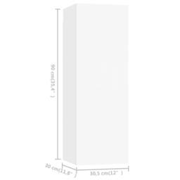 Berkfield Home Modern 4 Piece TV Cabinet Set White Engineered Wood - thumbnail 9