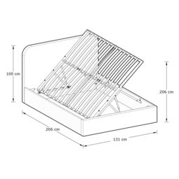GFW Chiswick Ottoman Bed in Pink - Size: Double - thumbnail 6