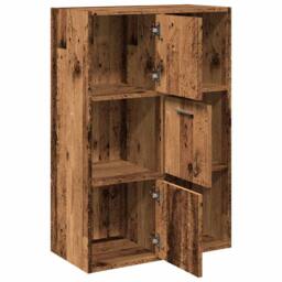 Berkfield Home Bookshelf Old Wood 60.5x30x90 cm Engineered Wood in Brown - thumbnail 6