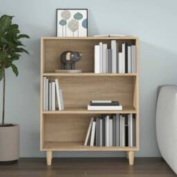 Berkfield Home Sideboard Sonoma Oak 69.5x32.5x90 cm Engineered Wood in Light Tan - thumbnail 5