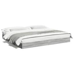 Berkfield Home Bed Frame Frame Grey Sonoma 180x200 cm Super King Wood - thumbnail 1