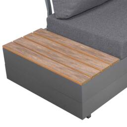 Furnishings For Less UK 6 Seater Aluminium Garden Corner Sofa Set with Coffee Table in Grey - thumbnail 5