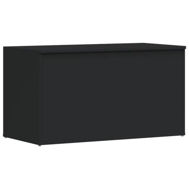 Berkfield Home Storage Chest Black 84x42x46 cm Engineered Wood - Size: 84 x 42 x 46 cm - image 1
