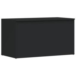 Berkfield Home Storage Chest Black 84x42x46 cm Engineered Wood - Size: 84 x 42 x 46 cm - thumbnail 1