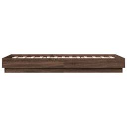 Berkfield Home Bed Frame without Mattress Brown Oak 90x190 cm Single Engineered Wood - thumbnail 5