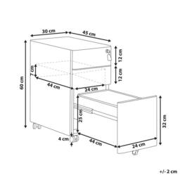 Wyld and Coco Premium Black Metal Storage Cabinet 3-Drawer with Key Lock and Castors - thumbnail 3