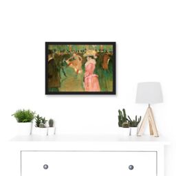 Artery8 Henri De Toulouse Lautrec At The Moulin Rouge The Dance Artwork Framed Wall Art Print A4 in Black - thumbnail 2