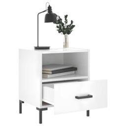 Berkfield Home Bedside Cabinets 2 pcs High Gloss White 40x35x47.5 cm Engineered Wood - thumbnail 3