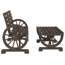 Berkfield Home Beautiful 2 Piece Garden Lounge Set Solid Wood Fir in Brown - thumbnail 4