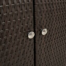 Berkfield Home Storage Cabinet Brown 100x36x102 cm Rattan - Size: 100 x 36 x 102 cm - thumbnail 8