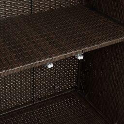 Berkfield Home Storage Cabinet Brown 100x36x102 cm Rattan - Size: 100 x 36 x 102 cm - thumbnail 9
