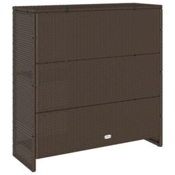 Berkfield Home Storage Cabinet Brown 100x36x102 cm Rattan - Size: 100 x 36 x 102 cm - thumbnail 7