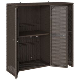 Berkfield Home Storage Cabinet Brown 100x36x102 cm Rattan - Size: 100 x 36 x 102 cm - thumbnail 4