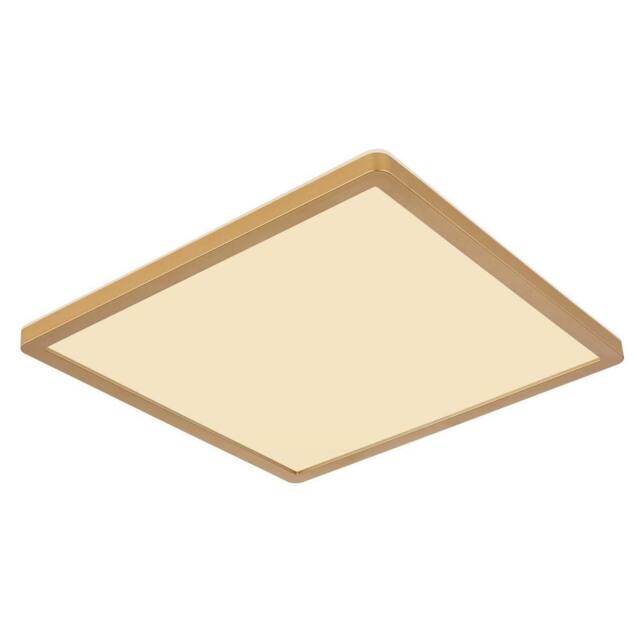 Netlighting Sapana 30cm Square Ceiling Light Brass Coloured IP44 LED in Yellow - image 1