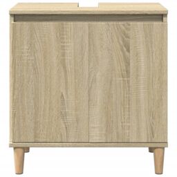 Berkfield Home Sink Cabinet Sonoma Oak 58x33x60 cm Engineered Wood in Brown - Size: 58 x 33 x 60 cm - thumbnail 4
