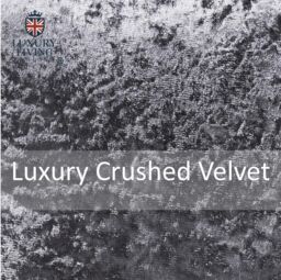 Luxury Living Luxury Crushed Velvet Fully Lined Ring Top Curtains in Charcoal - Size: 168 cm width x 137 cm drop - thumbnail 6