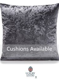 Luxury Living Luxury Crushed Velvet Fully Lined Ring Top Curtains in Charcoal - Size: 168 cm width x 137 cm drop - thumbnail 9