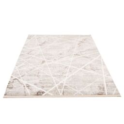 Kukoon Beige Cream Abstract Geometric Textured Living Area Rug in Light Sand - Size: 160 cm x 230 cm - thumbnail 3