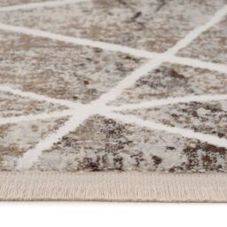 Kukoon Beige Cream Abstract Geometric Textured Living Area Rug in Light Sand - Size: 160 cm x 230 cm - thumbnail 4