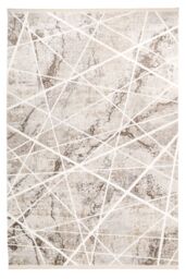 Kukoon Beige Cream Abstract Geometric Textured Living Area Rug in Light Sand - Size: 160 cm x 230 cm - thumbnail 1