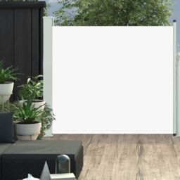 Berkfield Home Patio Retractable Side Awning 100x300 cm Cream in Beige - thumbnail 1