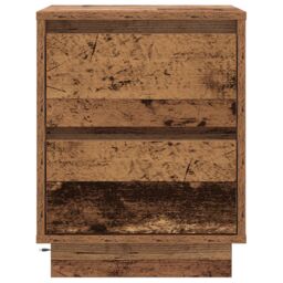 Berkfield Home Bedside Cabinet with LED Lights Old Wood 39x34.5x50 cm in Brown - thumbnail 6