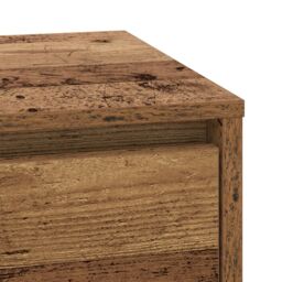 Berkfield Home Bedside Cabinet with LED Lights Old Wood 39x34.5x50 cm in Brown - thumbnail 9