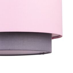 First Choice Lighting Pair of Pink & Grey 2 Tier Light Shades - thumbnail 4