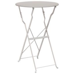 Berkfield Home 3-Piece Beige Steel Folding Bistro Set - thumbnail 6