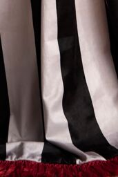 Laurence Llewelyn-Bowen 'Festivo Stripe' Soft Velvet Tasselled Throw in Black - Size: 130 cm x 180 cm - thumbnail 4