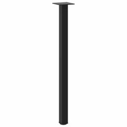 Berkfield Home Coffee Table Legs 4 pcs Black 72-74 cm Steel - thumbnail 4