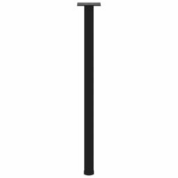 Berkfield Home Coffee Table Legs 4 pcs Black 72-74 cm Steel - thumbnail 5