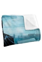 Batman Blanket, 152x127 cm, Batcave Platform Silhouette Silky Touch Super Soft Throw Blanket in White - Size: 152x127 cm - thumbnail 3