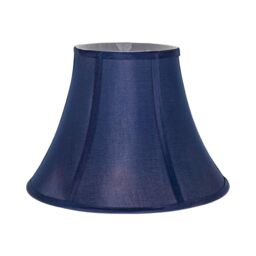 Happy Homewares Traditional Empire Shaped Lamp Shade in Rich Silky Cotton Fabric in Midnight - Size: 12 inches