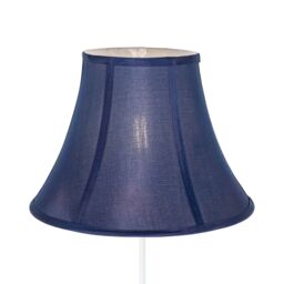 Happy Homewares Traditional Empire Shaped Lamp Shade in Rich Silky Cotton Fabric in Midnight - Size: 12 inches - thumbnail 2