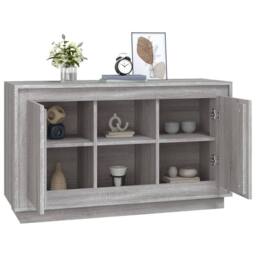 Berkfield Home Sideboard Grey Sonona 102x35x60 cm Engineered Wood - Size: 102 x 35 x 60 cm - thumbnail 4