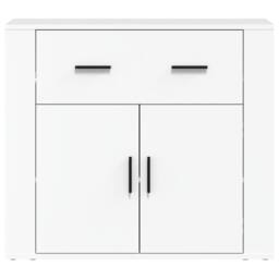 Berkfield Home Sideboard White 80x33x70 cm Engineered Wood - Size: 80 x 33 x 70 cm - thumbnail 1