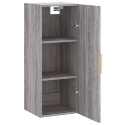 Berkfield Home Wall Mounted Cabinet Grey Sonoma 34.5x34x90 cm - thumbnail 6