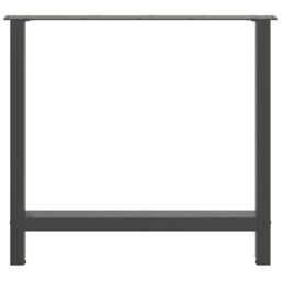 Berkfield Home Coffee Table Legs Anthracite 2 pcs 70x(72-73) cm Steel in Black - thumbnail 5