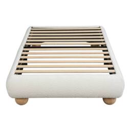 Matteo Beige Velvet Upholstered Single Bed Frame - thumbnail 7