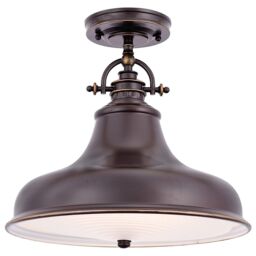 Netlighting Emery 1 Light Dome Ceiling Pendant Palladian Bronze E27 in Brown - thumbnail 5