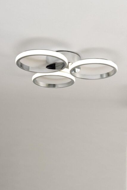 BHS Lighting Sula Flush Ceiling Light in Silver - image 1