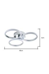BHS Lighting Sula Flush Ceiling Light in Silver - thumbnail 5